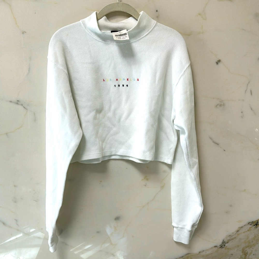 Brandy Melville, Joh Galt long sleeve crop jersey Los Angeles 1984